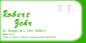 robert zehr business card