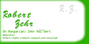 robert zehr business card